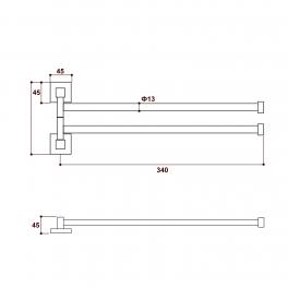 Поворотный полотенцедержатель D-Lin D253222