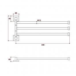 Поворотный полотенцедержатель D-Lin D254222
