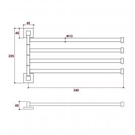 Поворотный полотенцедержатель D-Lin D255222