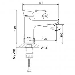 Смеситель для раковины D-Lin D131305
